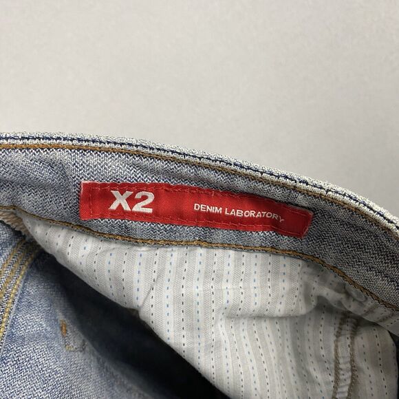X2 Jeans M22 Bootcut Jeans Men's 31Wx30L Light Wash Denim Distressed - Picture 8 of 10